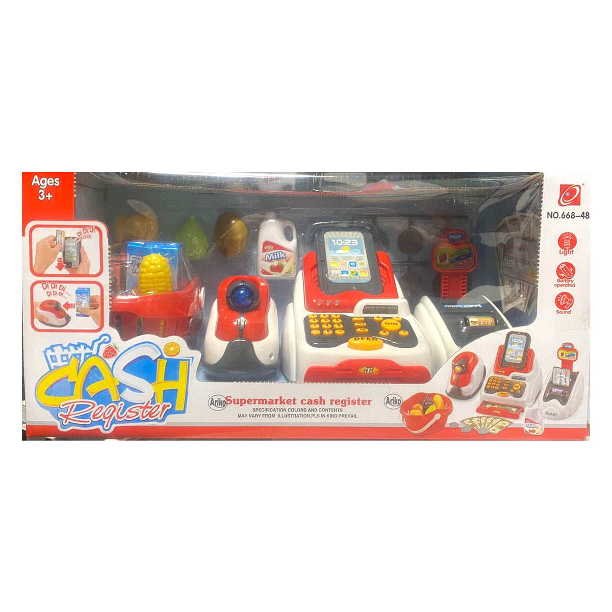 Ariko Supermarché Playset - Jouets Enfants - Boutique Jouets Enfants - Jouets Caisse Enregistreuse - Incl Batteries