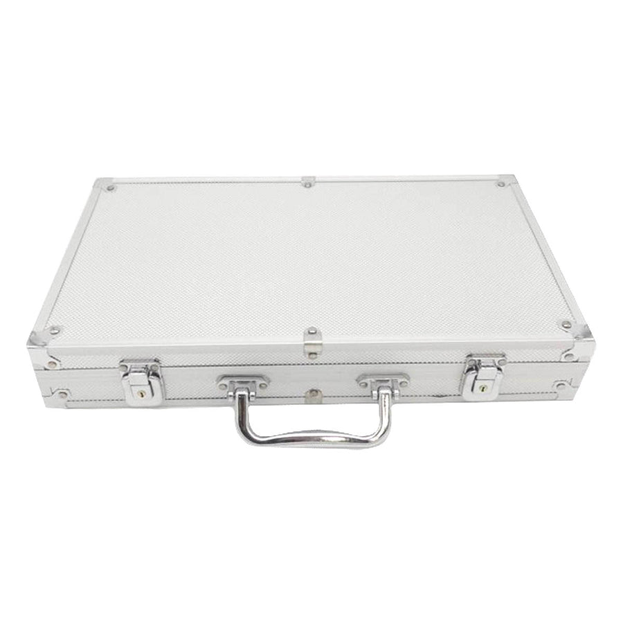 Ariko Deluxe-Pokerset – Mit Kartenmischer – Aluminiumkoffer – Profi-Pokerset mit 300 Chips und Pokerkarten – Pokerkoffer