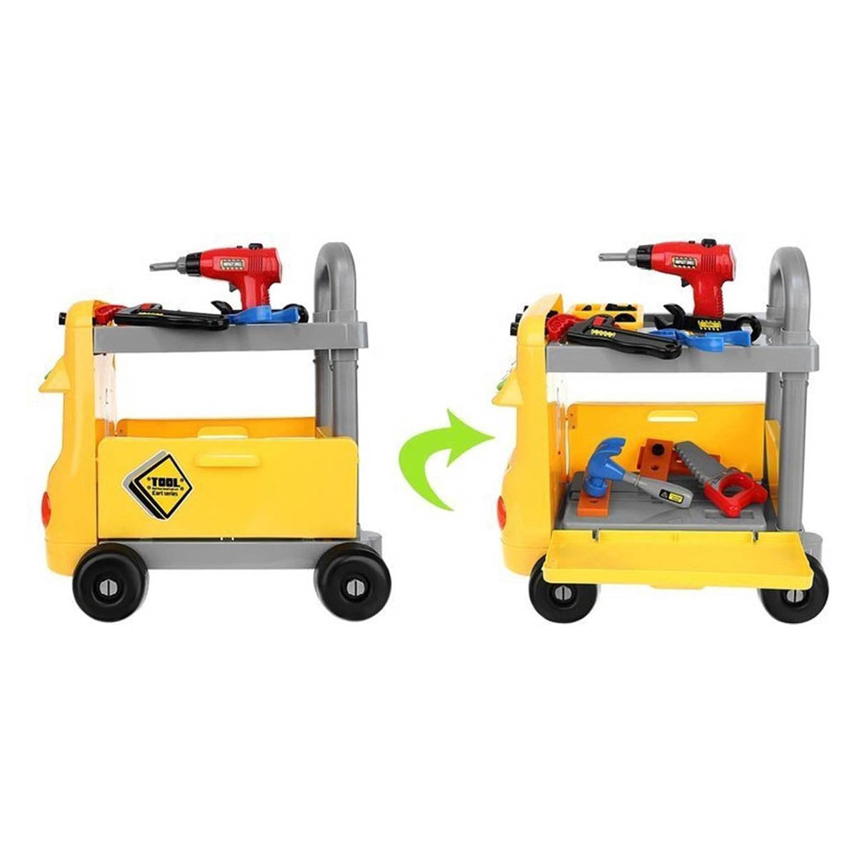 Ariko Wanderlong XXL Tool Cart werkbank trolley met gereedschap | 38 onderdelen | met muziek en geluid | Gereedschapset | Gereedschap | Gereedschap speelgoed | inclusief Philips batterijen