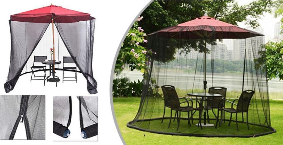 Ariko Vliegengordijn voor Parasol - Hor Klamboe - Muggennet – Muskietennet - met Verzwaarde rand