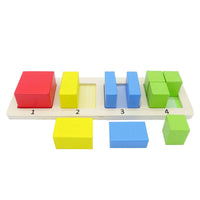 Thumbnail for Geometrische Puzzle - Montessori speelgoed - Vierkant vormen - 11 Delig - Ariko