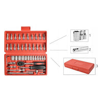 Thumbnail for <tc>Ariko</tc> Professional Socket wrench set - 46 Piece - Socket Set - Incl storage box