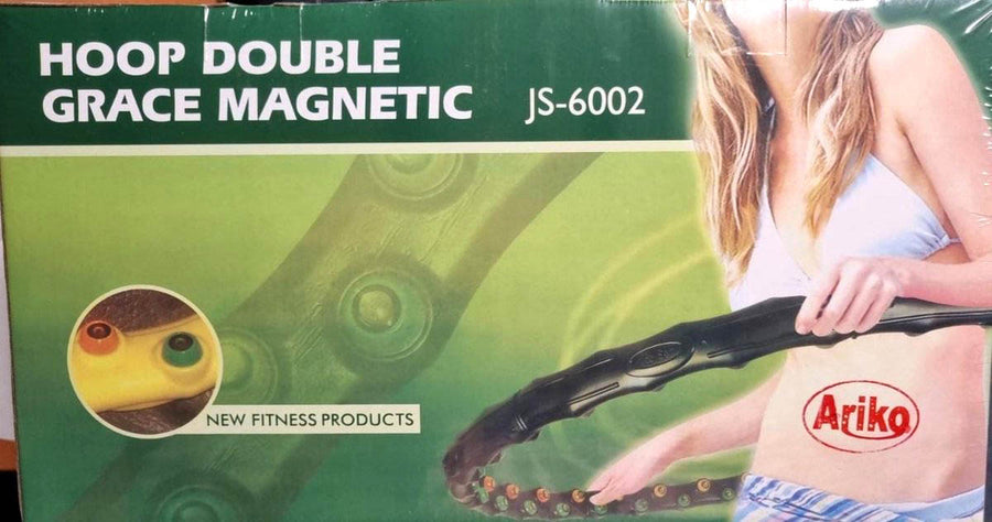 Ariko Fitness Massage Hoelahoep Ø 98cm | met 64 Magnetische balletjes | Waist Trainer | Sport Hula Hoop | Sport hoepel | Vetverbranding | Gymnastiek | Fitness | Groen-geel