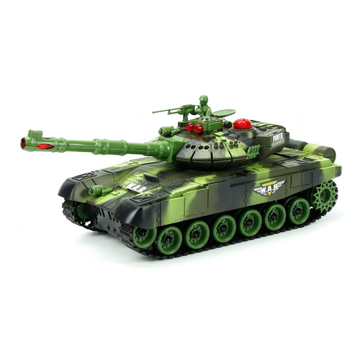 Ariko XXL RC Speelgoed Tank - Groen - Op Afstand bestuurbare Radiografische Tank Met Afstandsbediening - Met Geluid & Licht Effecten - Met Interne Accu - 2.4Gz - Schaal 1:14