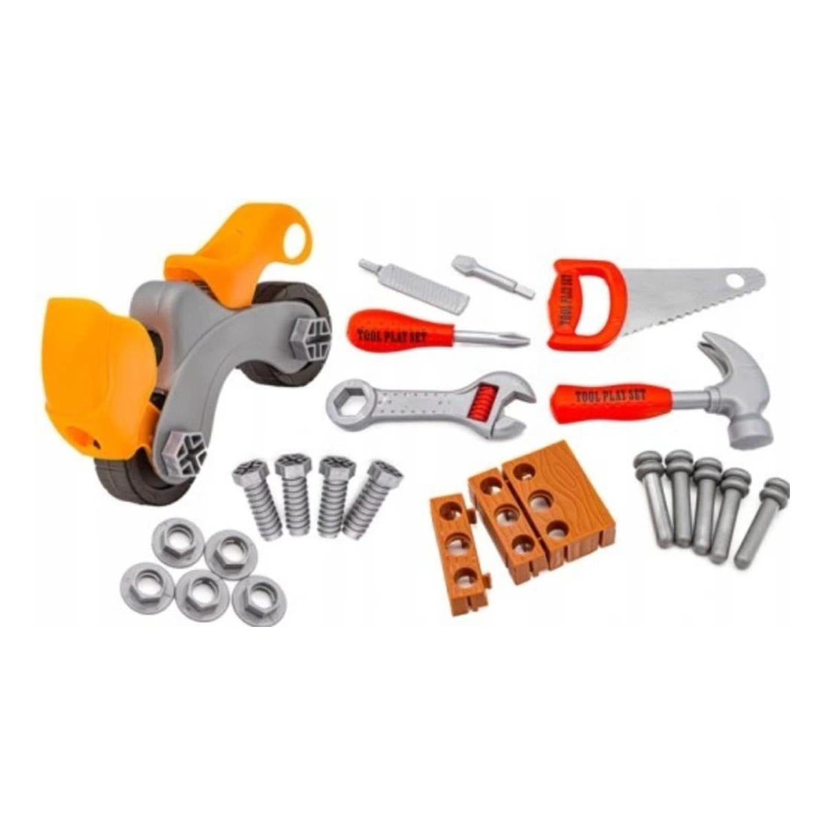 <tc>Ariko Umfangreiche Spielzeugwerkbank inkl. Werkzeug | 65 Stück | Arbeitsbohrer und Schraubstock | Flugzeug | Schraubenzieher</tc>