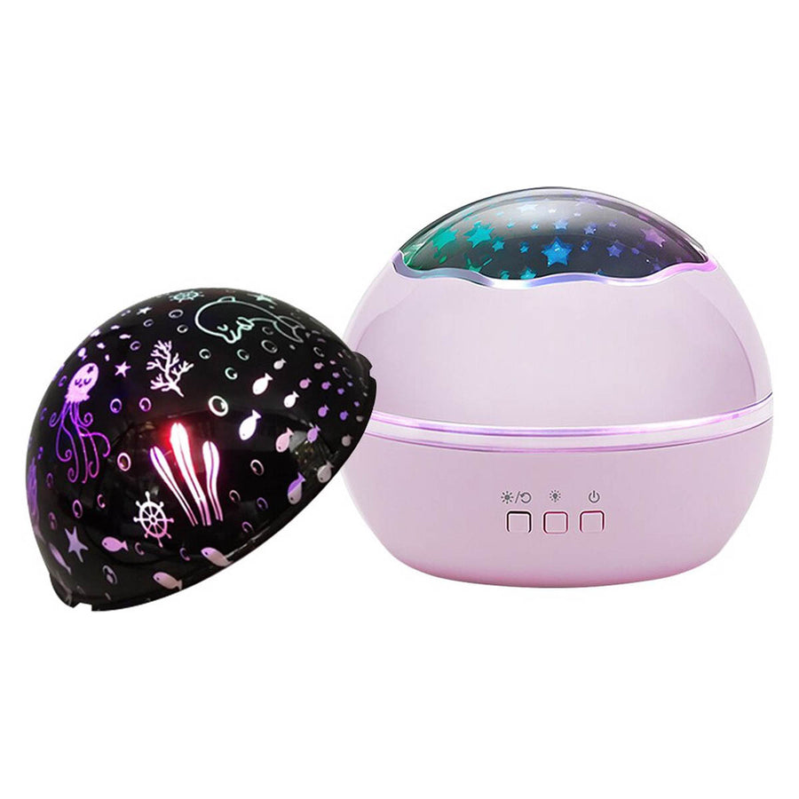 Ariko Nachtlampje Sterren Galaxy Projector Sterrenhemel Star Projector - Sterren of zeedieren Projector - 6 Lichtkleuren - Nachtlampje Kinderen - Roze