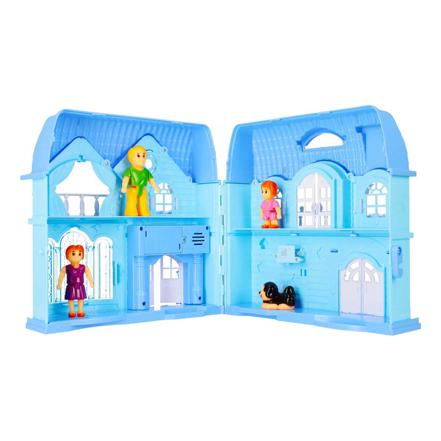 Ariko Poppenhuis My New Home Snow and Ice Series - Medium - Muziek en Licht show - inclusief tuinmap en keuken en slaapkamermeubels - inclusief 2 x AA batterijen van Philips