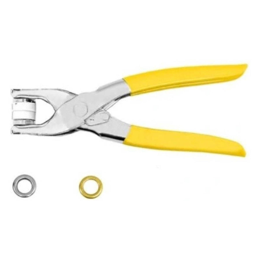 Ariko Revolvertang 203-delige set - Ponstang - Geel of Rood - Oogjestang - Ringetjestang - Gaatjestang - Zeilringtang - Drukknooptang - Riemen & Leer - met Benodigdheden