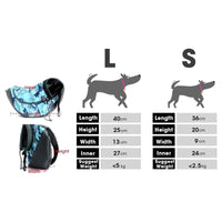 Thumbnail for <tc>Ariko</tc> dog carrier - backpack - carrier bag - dog backpack - dog carrier - also for your cat - Blue - S or L