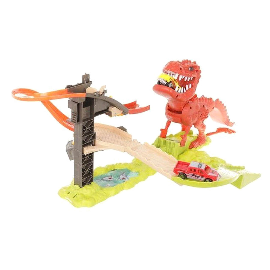 Dinosaurus Lanceerbaan Racebaan - Stuntbaan met 2 Auto's - Elektrisch Speelgoed - Ariko