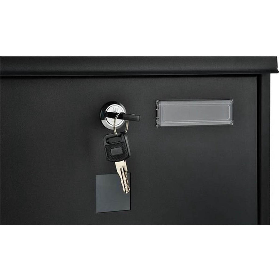 <tc>Ariko</tc> wall letterbox - stainless steel - anthracite black - with newspaper roll - matte black - up to 8 newspapers