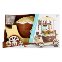 Thumbnail for <tc>Ariko</tc> Toy trolley Fast-food shop 59 pieces - hamburgers, popcorn, sauces, tongs and much more - handy take-away suitcase with wheels
