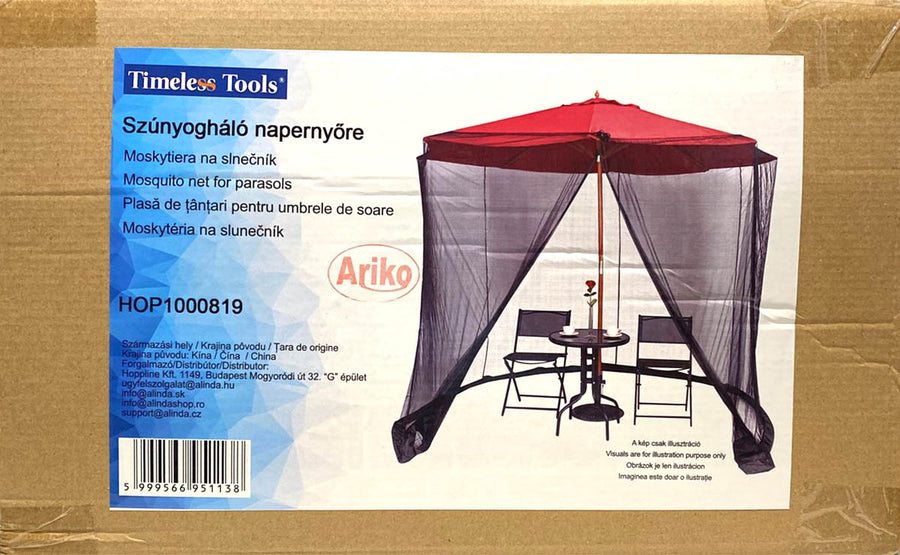 Ariko Vliegengordijn voor Parasol - Hor Klamboe - Muggennet – Muskietennet - met Verzwaarde rand