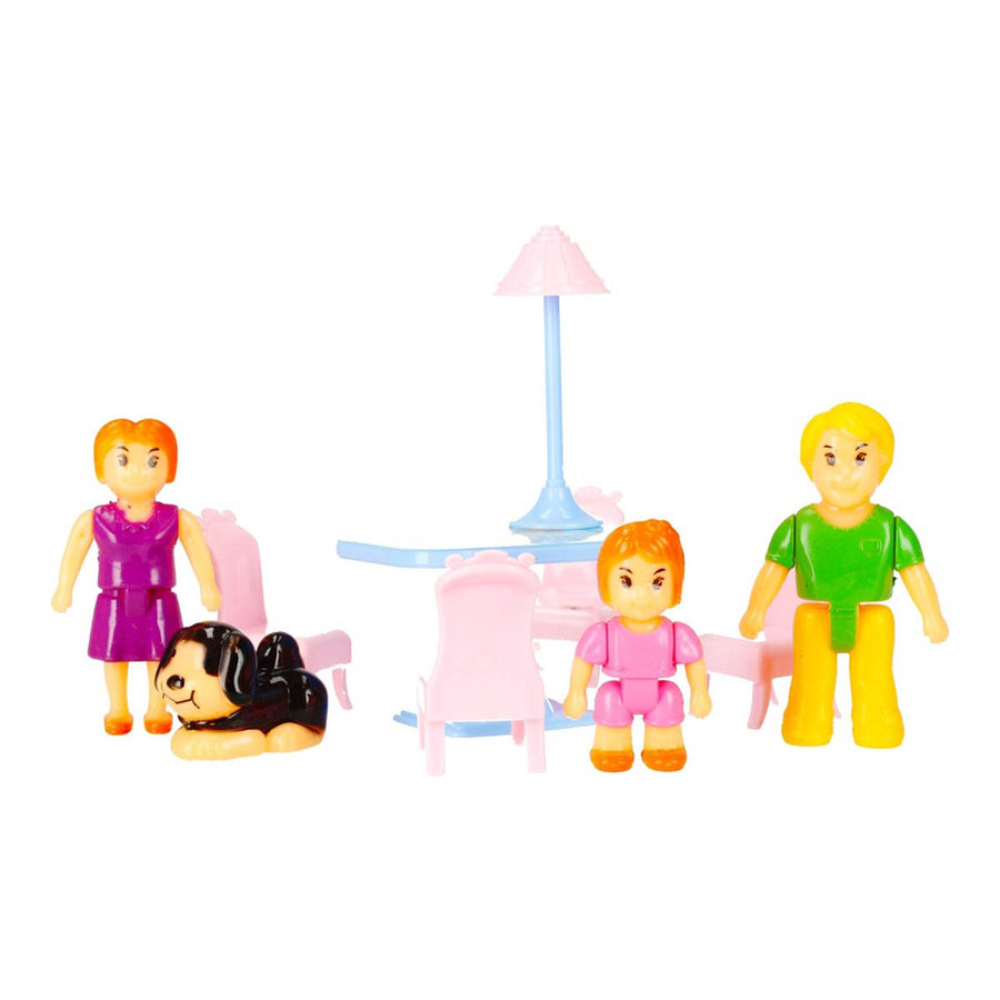 Ariko Poppenhuis My New Home Snow and Ice Series - Medium - Muziek en Licht show - inclusief tuinmap en keuken en slaapkamermeubels - inclusief 2 x AA batterijen van Philips