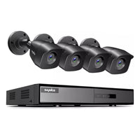 Thumbnail for Ariko Système de vidéosurveillance Sannce Camera, 4 caméras de sécurité noires 3MP de haute qualité, vision nocturne 25 mtr, images enregistrées et en direct en ligne, y compris disque dur de 1 To - Helpdesk néerlandais