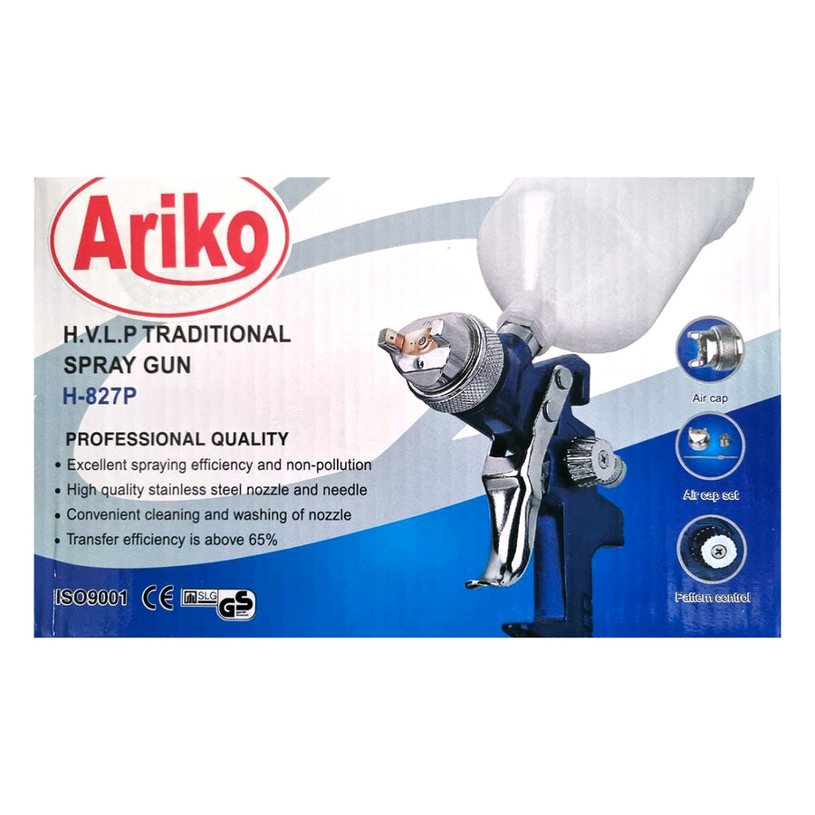 Ariko Rongyao Aflakpistool Spuitpistool | Lucht verfpistool | Compressor spuitpistool met bovenbeker | met accessoires