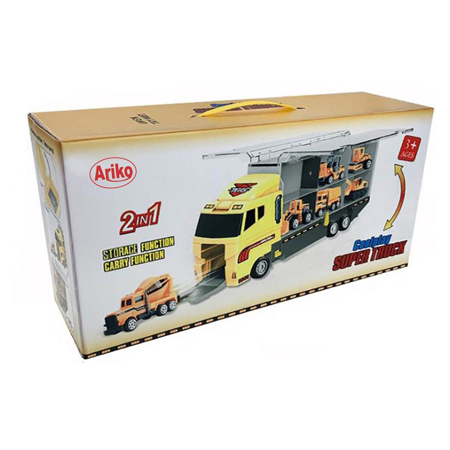 Ariko Vrachtwagen - Vrachtauto - Bouwvrachtwagen - met heftruck- Wals - Bulldozer - Cement wagen - Vrachtwagen