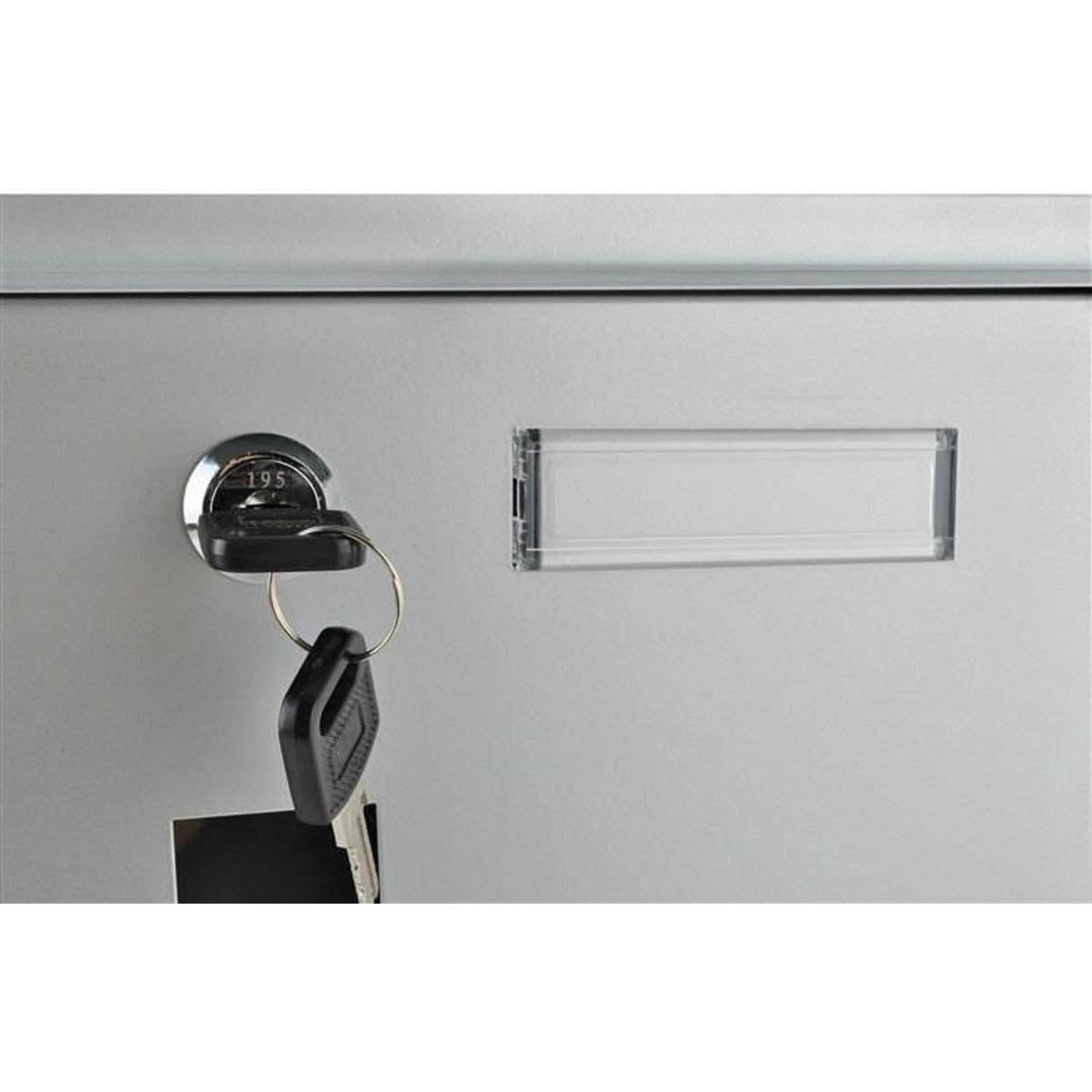 Ariko Wand Brievenbus - RVS - met Krantenrol - Grijs - tot 8 kranten