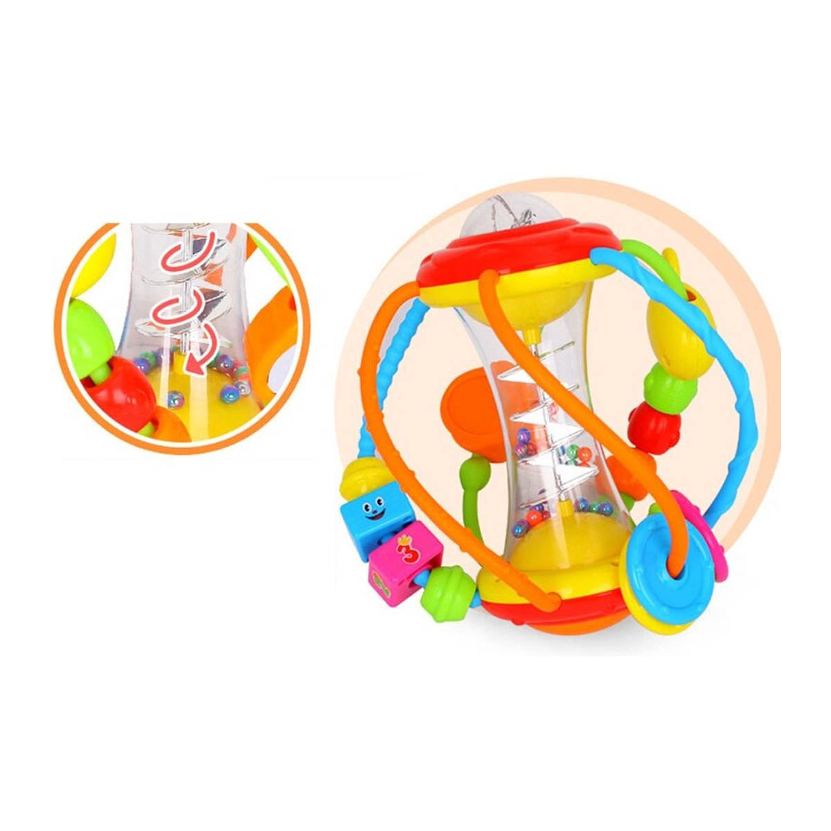 Ariko XL Baby Rammelaar - Ontwikkelingsspeelgoed - Multifunctioneel - Kleurrijk - Educatief
