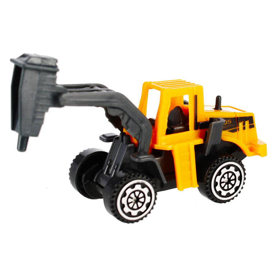 Ariko Parkeergarage met constructie gebouw - met werkende kraan, 5 auto's, 3 bulldozers, diverse verkeersattributen - met licht & geluid - inclusief 3 x Philips AA batterijen