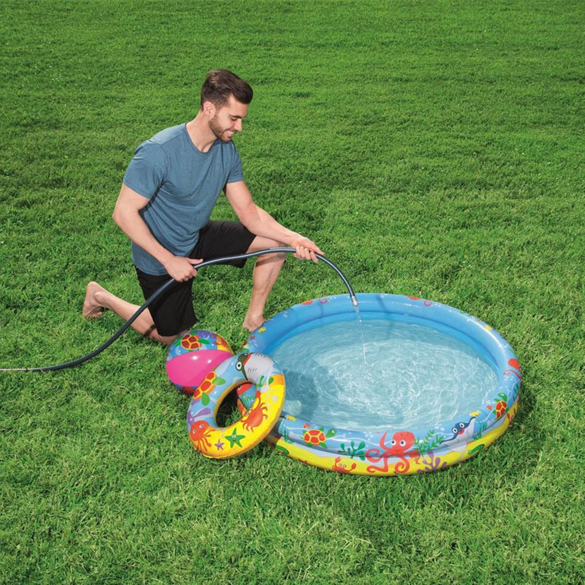 Opblaasbaar Zwembad inclusief accessoires - 122 x 20 cm - Ariko