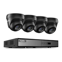 Thumbnail for <tc>Ariko</tc> Sannce Camera CCTV system, 4 x Black high quality 3MP security cameras, Night vision 25 mtr, View recorded and live images online, including 1TB hard drive - Dutch helpdesk
