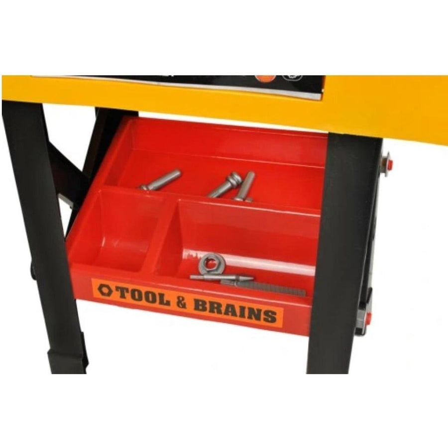 Ariko Uitgebreide speelgoed werkbank inclusief gereedschap | 65 delig | Werkende boormachine en bankschroef | Schaaf | Schroevendraaier