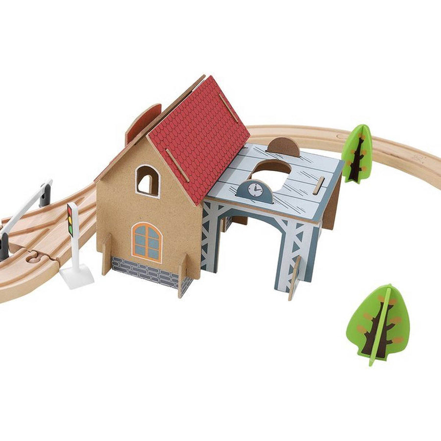 Houten Speelgoed Treinset 89 delig met Elektrische Trein - Treinspeelgoed - Ariko