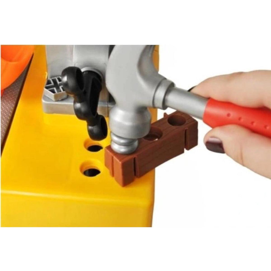 Ariko Uitgebreide speelgoed werkbank inclusief gereedschap | 65 delig | Werkende boormachine en bankschroef | Schaaf | Schroevendraaier