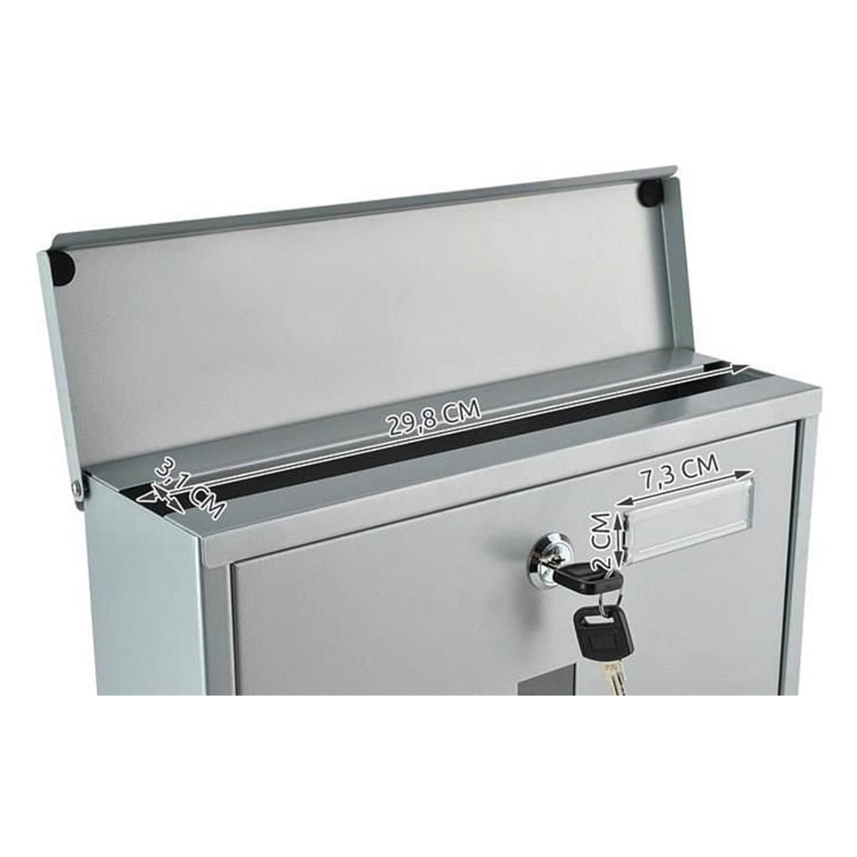 Ariko Wand Brievenbus - RVS - met Krantenrol - Grijs - tot 8 kranten