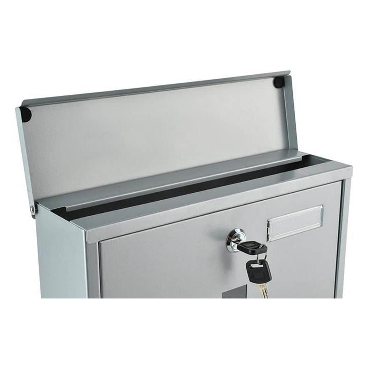 <tc>Ariko</tc> wall letterbox - stainless steel - with newspaper roll - gray - up to 8 newspapers