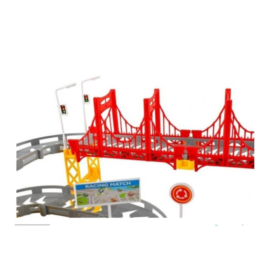 Ariko 8 meter Elektrisch Race Circuit - Racebaan - Extra lang - Meerdere banen maken - 236 delig - Inclusief 2 x Philips AA batterijen