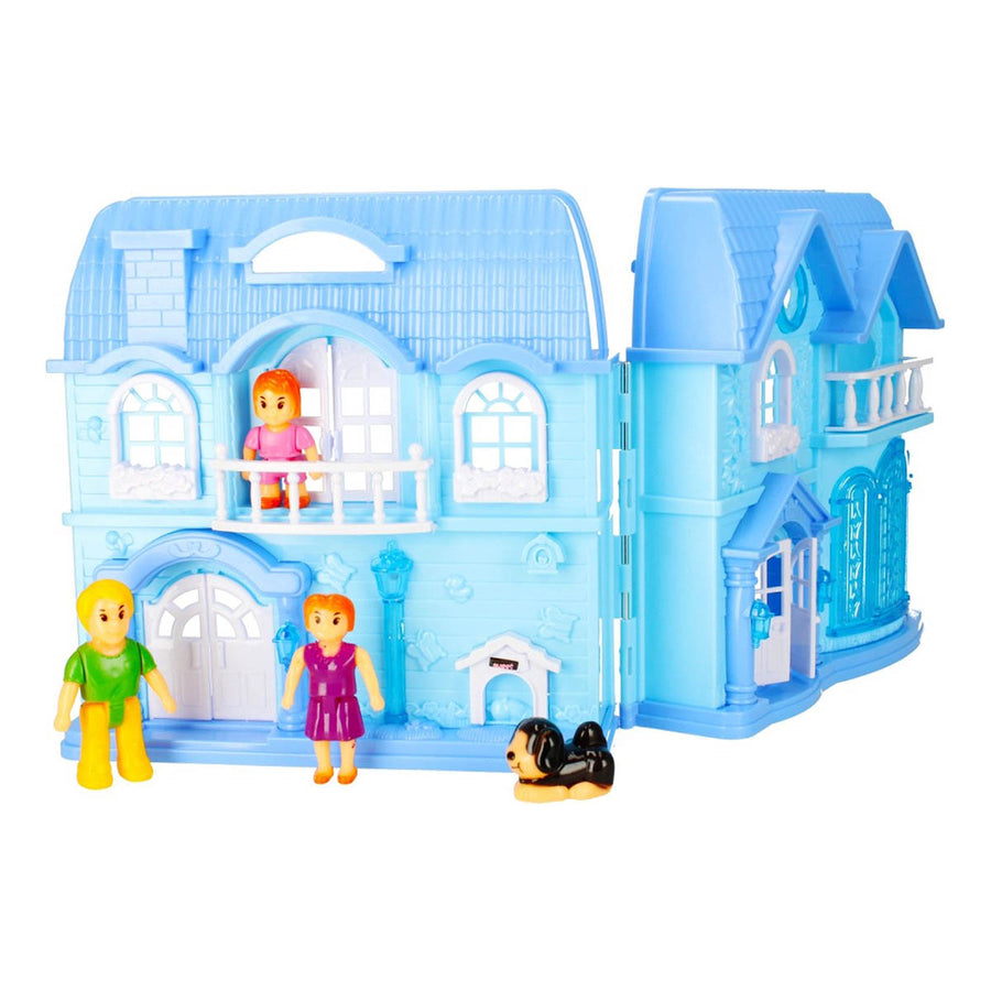 Ariko Poppenhuis My New Home Snow and Ice Series - Medium - Muziek en Licht show - inclusief tuinmap en keuken en slaapkamermeubels - inclusief 2 x AA batterijen van Philips