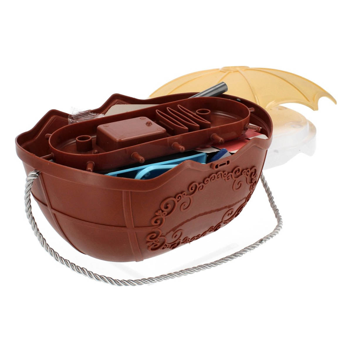 <tc>Ariko</tc>  Toy Suitcase Fast-food shop 58 pieces - hamburgers, popcorn, sauces, tongs and much more - handy take-along suitcase