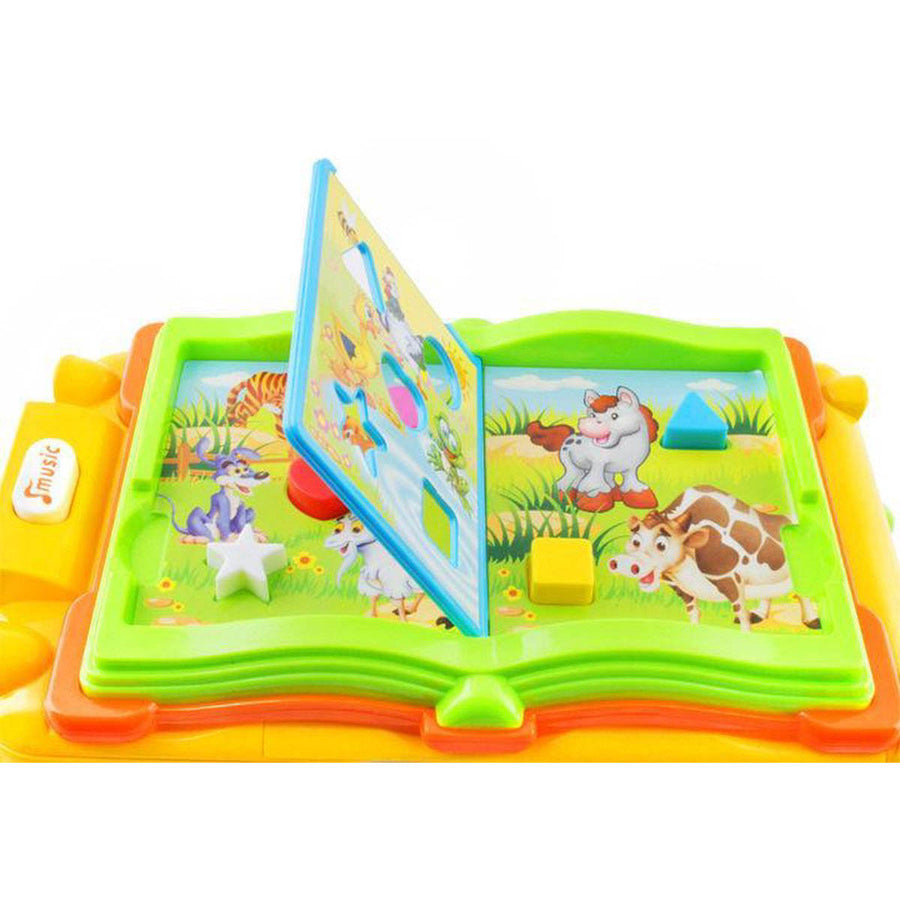 Schoolbus met Boek Speelgoedvoertuig - Geluid Automatisch Rijden - Leerzaam Met licht en Geluid - Ariko