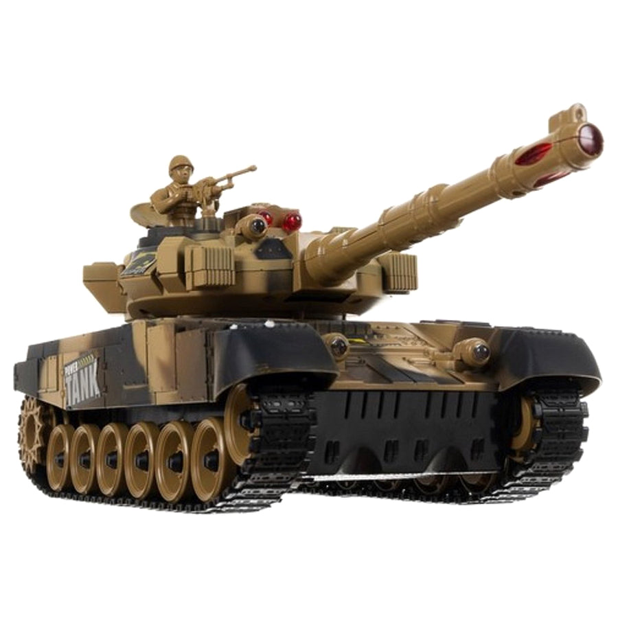 Ariko XXL RC Speelgoed Tank - Beige - Op Afstand bestuurbare Radiografische Tank Met Afstandsbediening - Met Geluid & Licht Effecten - Met Interne Accu - 2.4Gz - Schaal 1:14