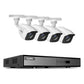 Ariko Système de vidéosurveillance Sannce Camera, 4 x caméras de sécurité 3MP blanches de haute qualité, vision nocturne 25 mtr, images enregistrées et en direct en ligne, y compris disque dur de 1 To - Helpdesk néerlandais