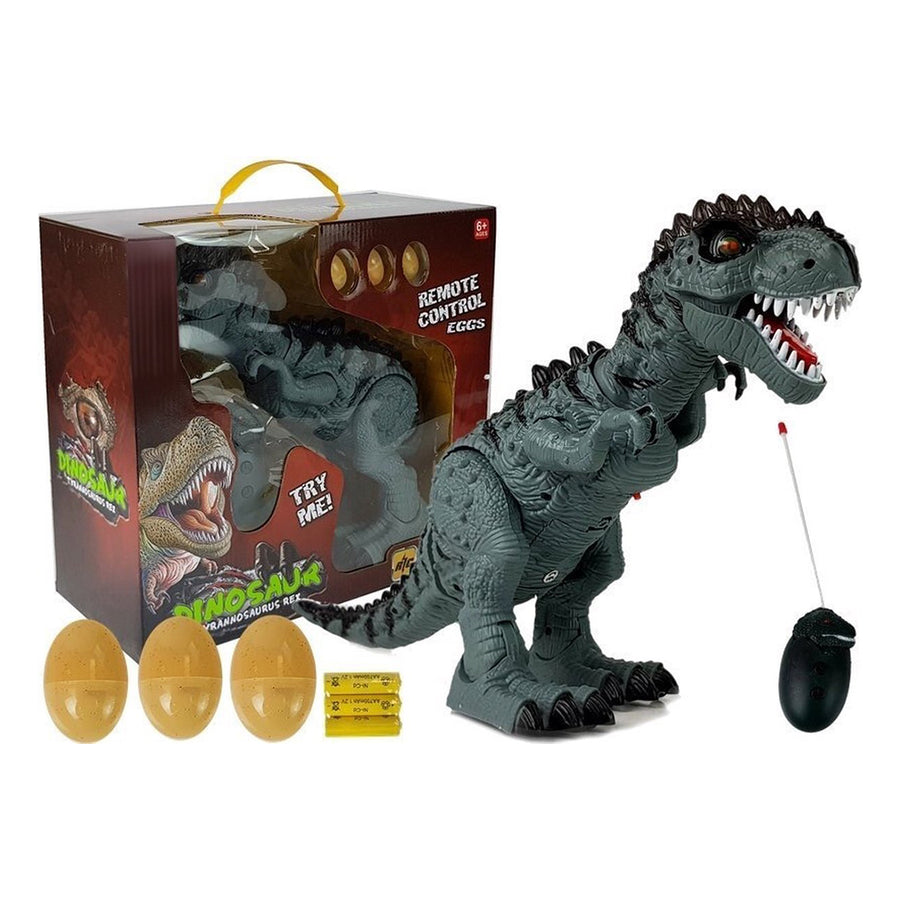 Ariko RC Dinosaurus - Dino - Legt Eieren - Licht projectie - met Licht en Geluid - 6 kleine eieren - Beweegbare onderdelen - Incl batterijen