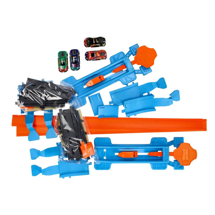 Ariko Dubbele Track Racebaan - 40 delig - Twee louping - Twee lounchers in 4 versnellingen - 3 in 1 - 4 auto's - met puntensysteem