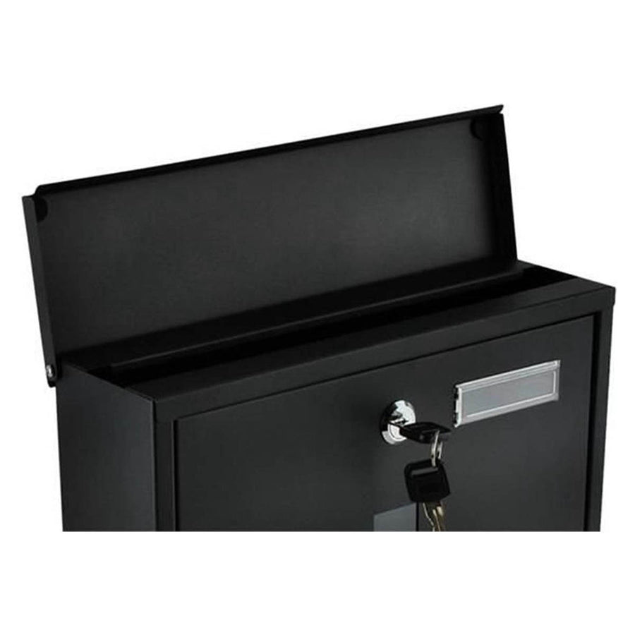 <tc>Ariko</tc> wall letterbox - stainless steel - anthracite black - with newspaper roll - matte black - up to 8 newspapers