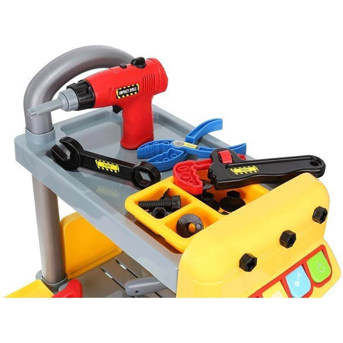 Ariko Wanderlong XXL Tool Cart werkbank trolley met gereedschap | 38 onderdelen | met muziek en geluid | Gereedschapset | Gereedschap | Gereedschap speelgoed | inclusief Philips batterijen