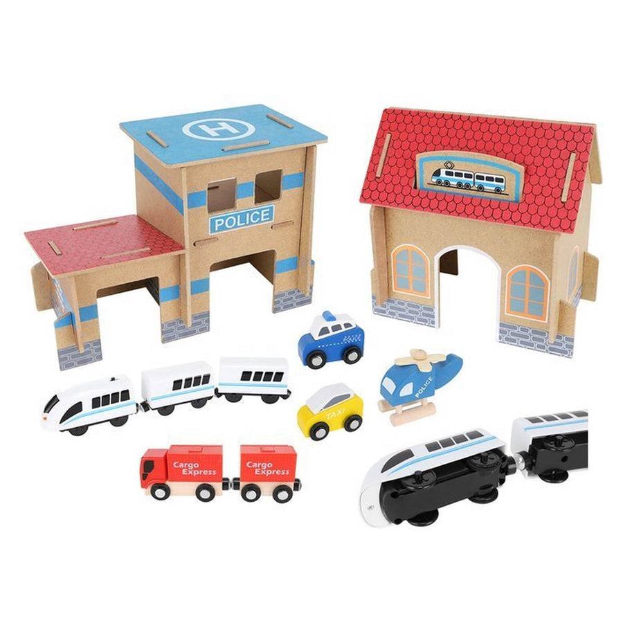 Houten Speelgoed Treinset 89 delig met Elektrische Trein - Treinspeelgoed - Ariko