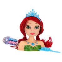 Thumbnail for <tc>Ariko</tc> Tête de coiffure - Tête à coiffer - Cheveux roux - 11 parties - avec couronne et miroir