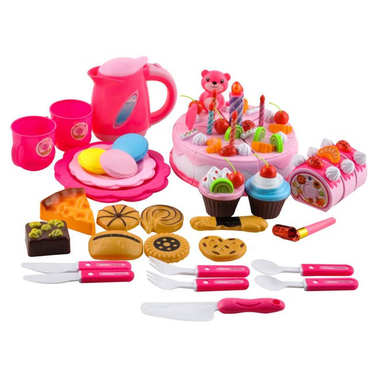 Ariko 80 Delige Verjaardagstaart - Cupcake - Taart - Keuken attributen - met geluid - inclusief batterijen