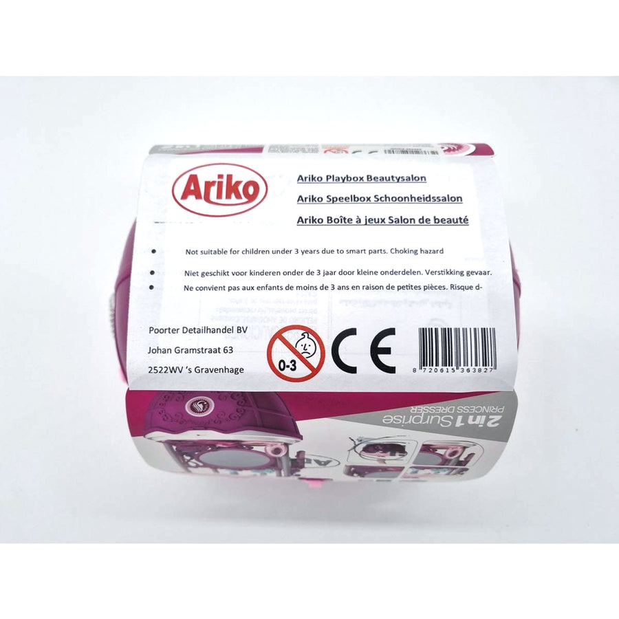 Ariko Speelgoed Koffer Schoonheid salon 30 delig - Fohn, spiegel, make-up, parfum en nog veel meer - handige meeneem koffer