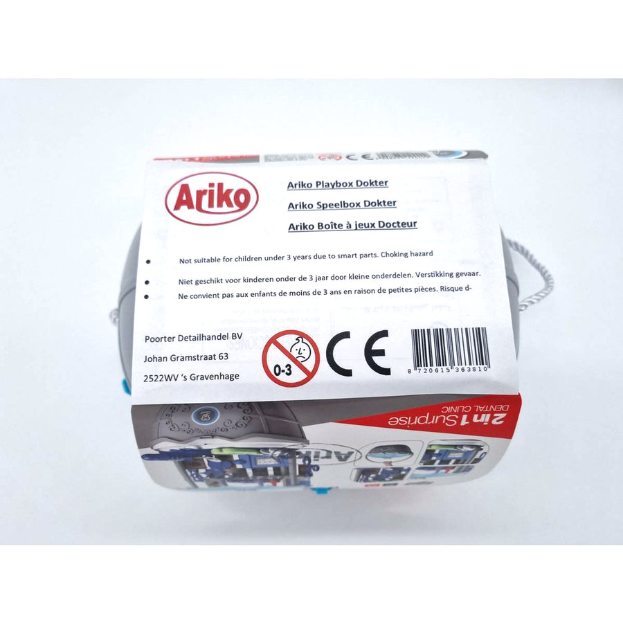 Ariko Speelgoed Koffer Dokter 39 delig - bloedrukmeter, scharen, medicijnen, onderzoekgereedschap en nog veel meer - handige meeneem koffer