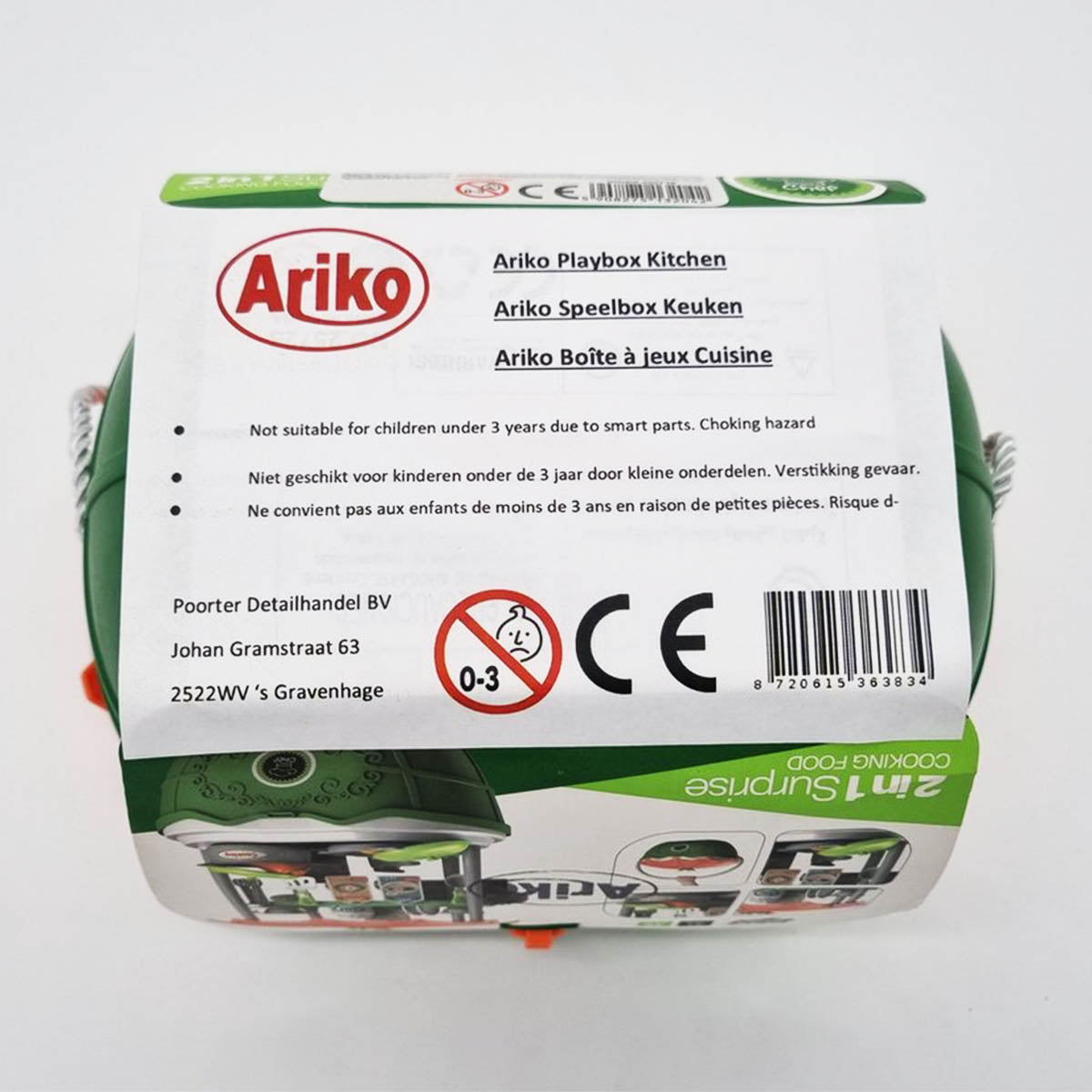 Ariko Speelgoed Koffer Keuken 46 delig - Kookpannen, kruiden, servies, wasbak en nog veel meer - handige meeneem koffer