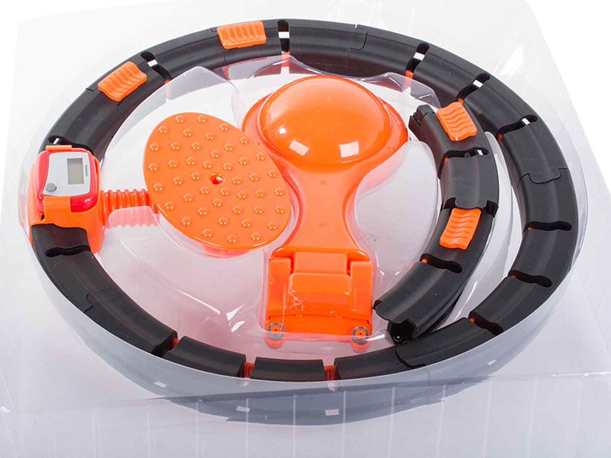 Ariko Hula Hoop Wheel avec compteur LED - Pliable - Fitness Hula Hoop - Hula Hoop - Hula Hoop avec poids