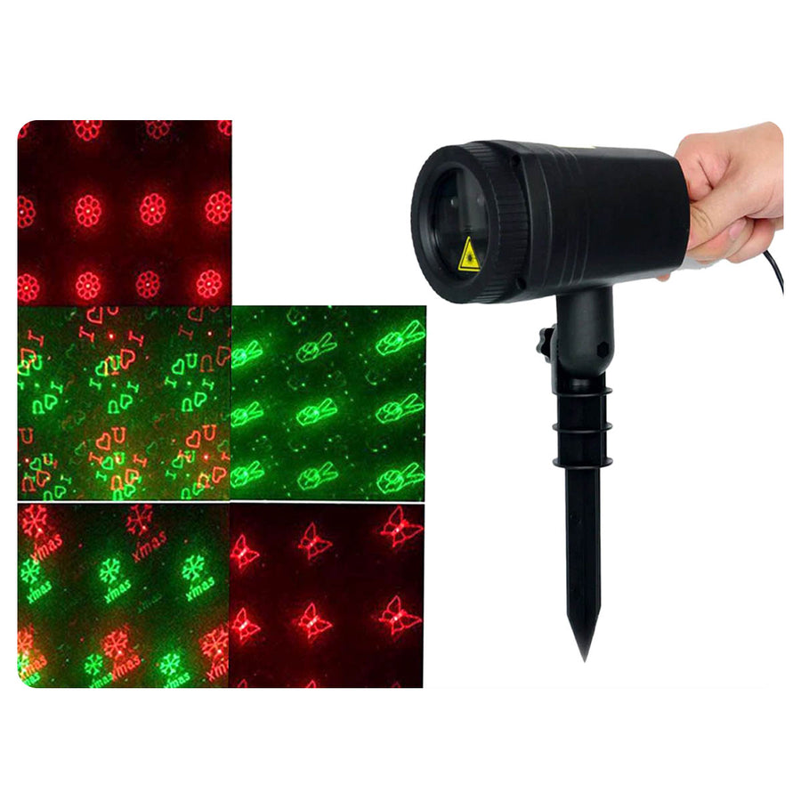 Ariko Laser-Gartenbeleuchtung - Bewegte Beleuchtung - Lasershow - Stimmungslicht - Weihnachtsbeleuchtung - Gartenbeleuchtung - Wasserdicht - Rot und Grün