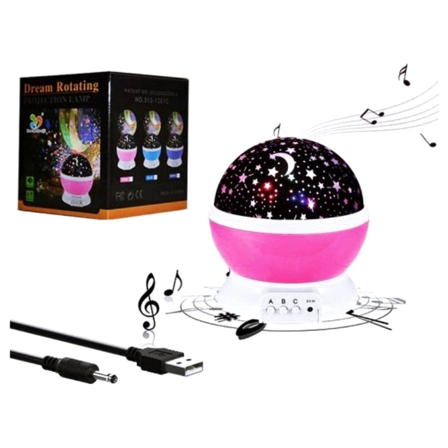 Ariko Roterende Sterrenprojector Sterrenhemel - Nachtlampje baby/kind - Projectie Lamp - Kinderkamer - Nachtlampje - Roze